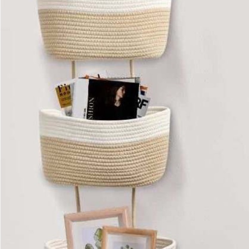 Sale - 3 layers hanging Cotton storage baskets
